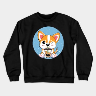 Corgi Boba Tea Bubble Crewneck Sweatshirt